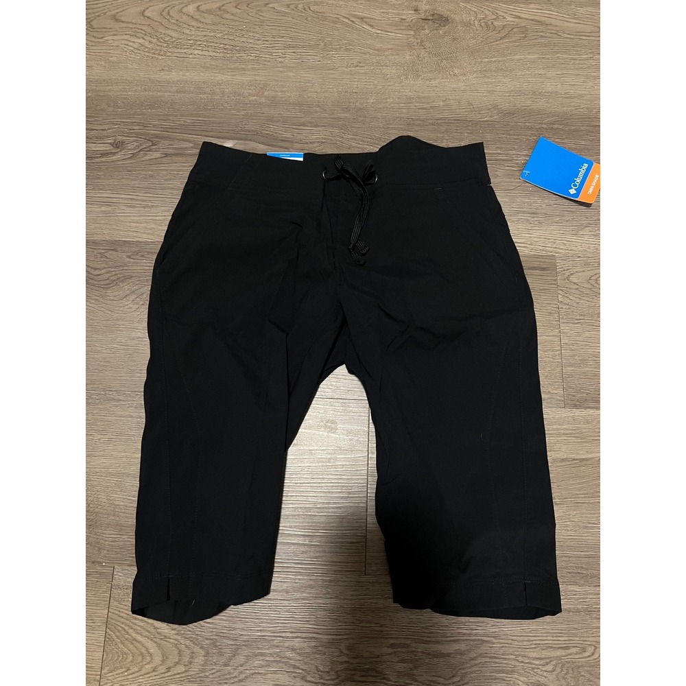 Columbia Anytime Outdoor Long Short Black Womens 2 13 1467071-010 NEW